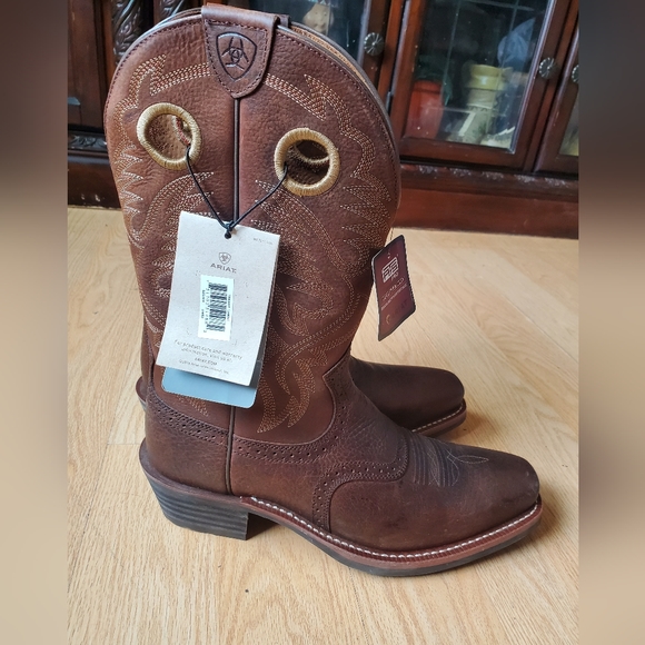 Men's Size 10.5 D Ariat Ata Pro Leather Boots. - Picture 4 of 12